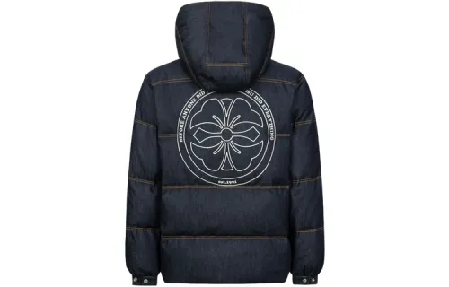 EVISU AW23 Down Jacket Men's Denim Blue