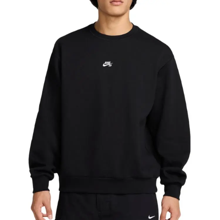 Nike Sweatshirts Men's Black Crew Neck Moderate