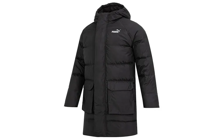 PUMA PAMELA Down Jackets Men's Black Hooded Moderate Down Jacket
