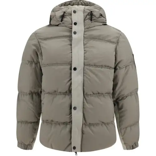 STONE ISLAND Logo Patch Hooded Puffer Jacket