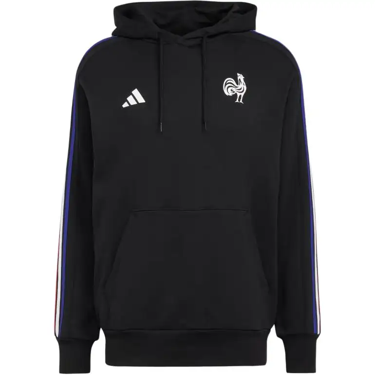Adidas France Essentials 3 Stripes Hoodie