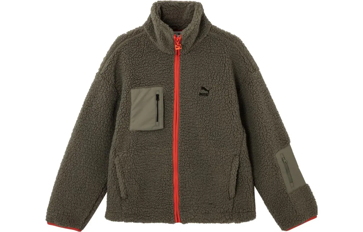 PUMA Velvet feel Coat Men's Gray Red