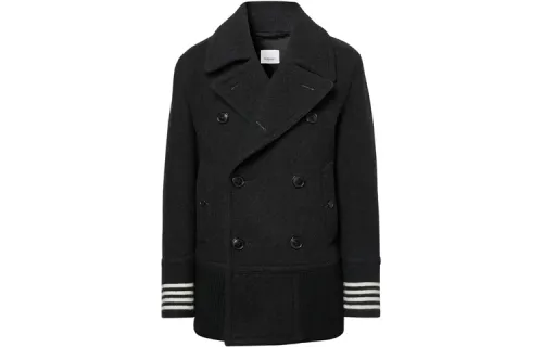 Burberry Coats Men's Black Lapel Moderate