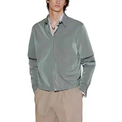 HERMES Jackets & Coats Men's Light Gray