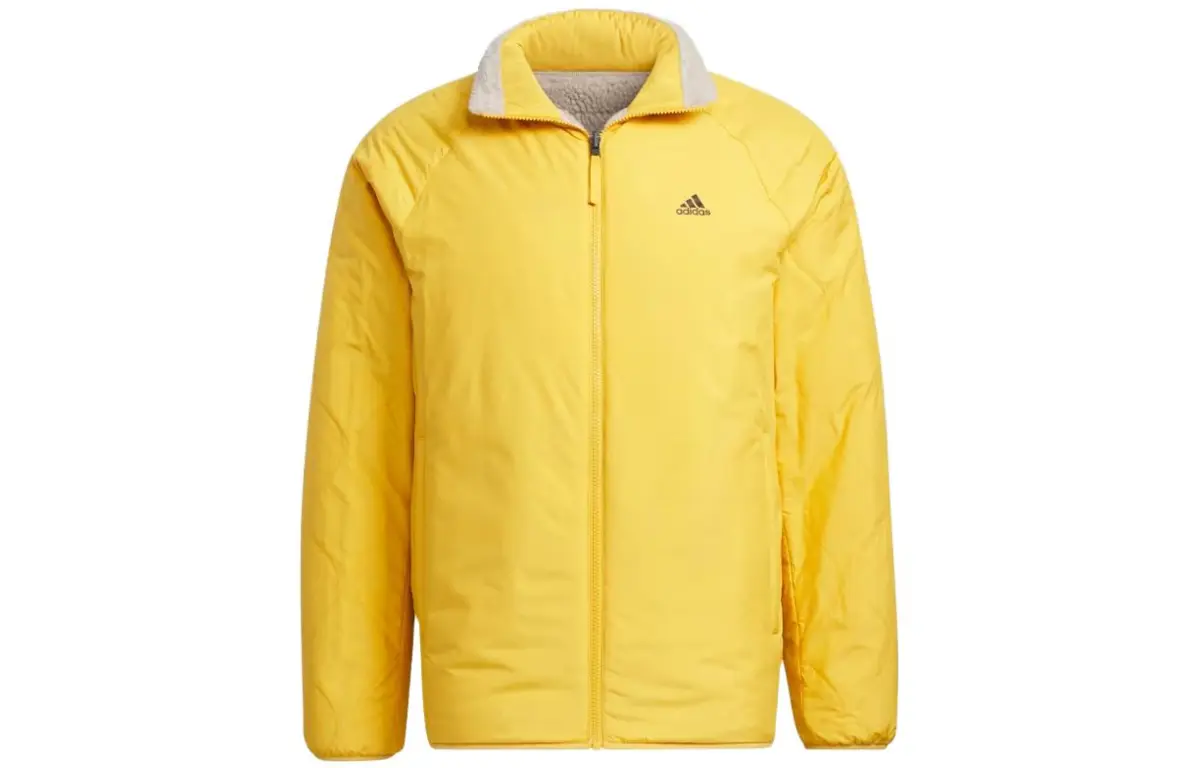 Adidas Jackets Men's Yellow Turtleneck Moderate Reversible