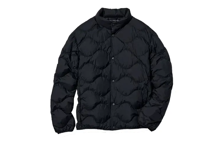 UNIQLO Down Jackets Men's Black Stand Collar Moderate