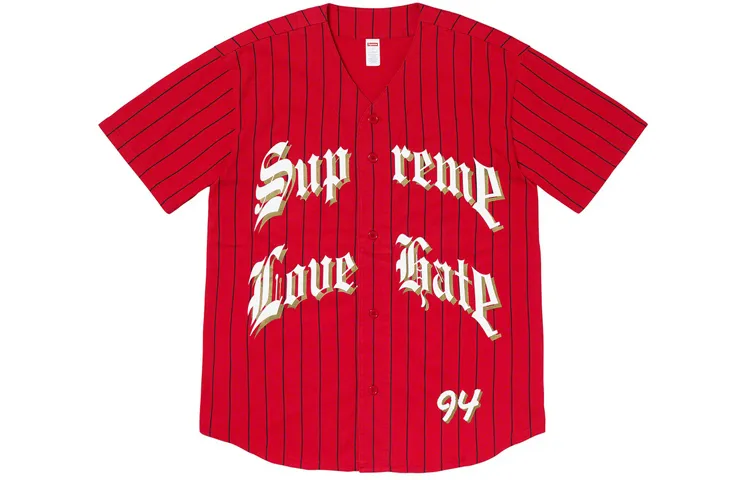 Supreme Love Hate Baseball Jersey