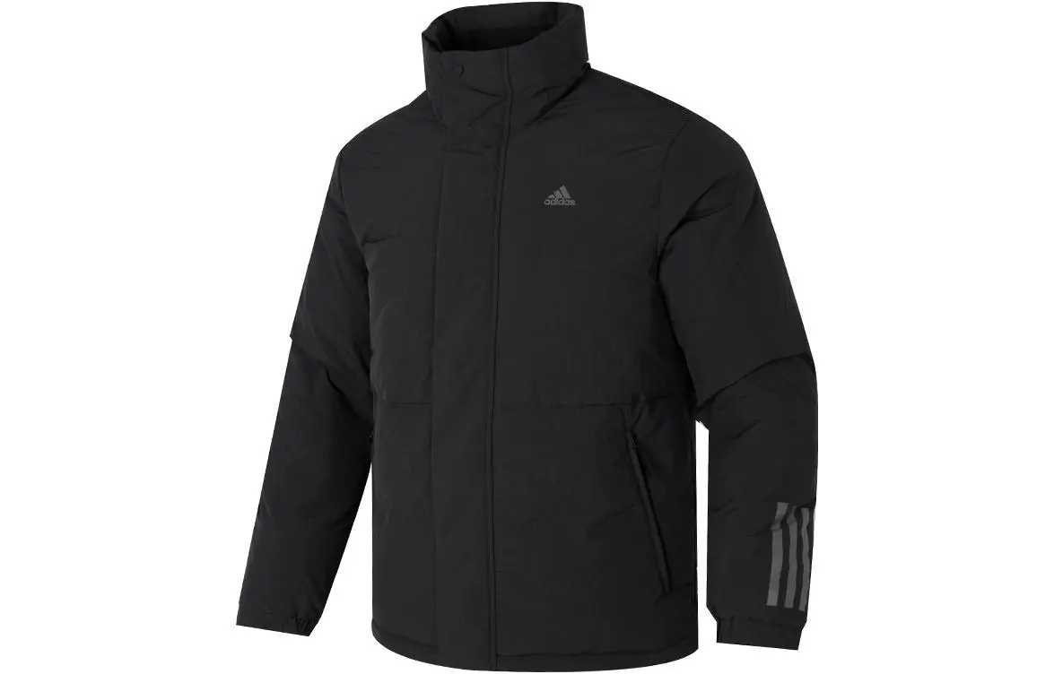 Adidas Down Jackets Men's Black Stand Collar Moderate Other