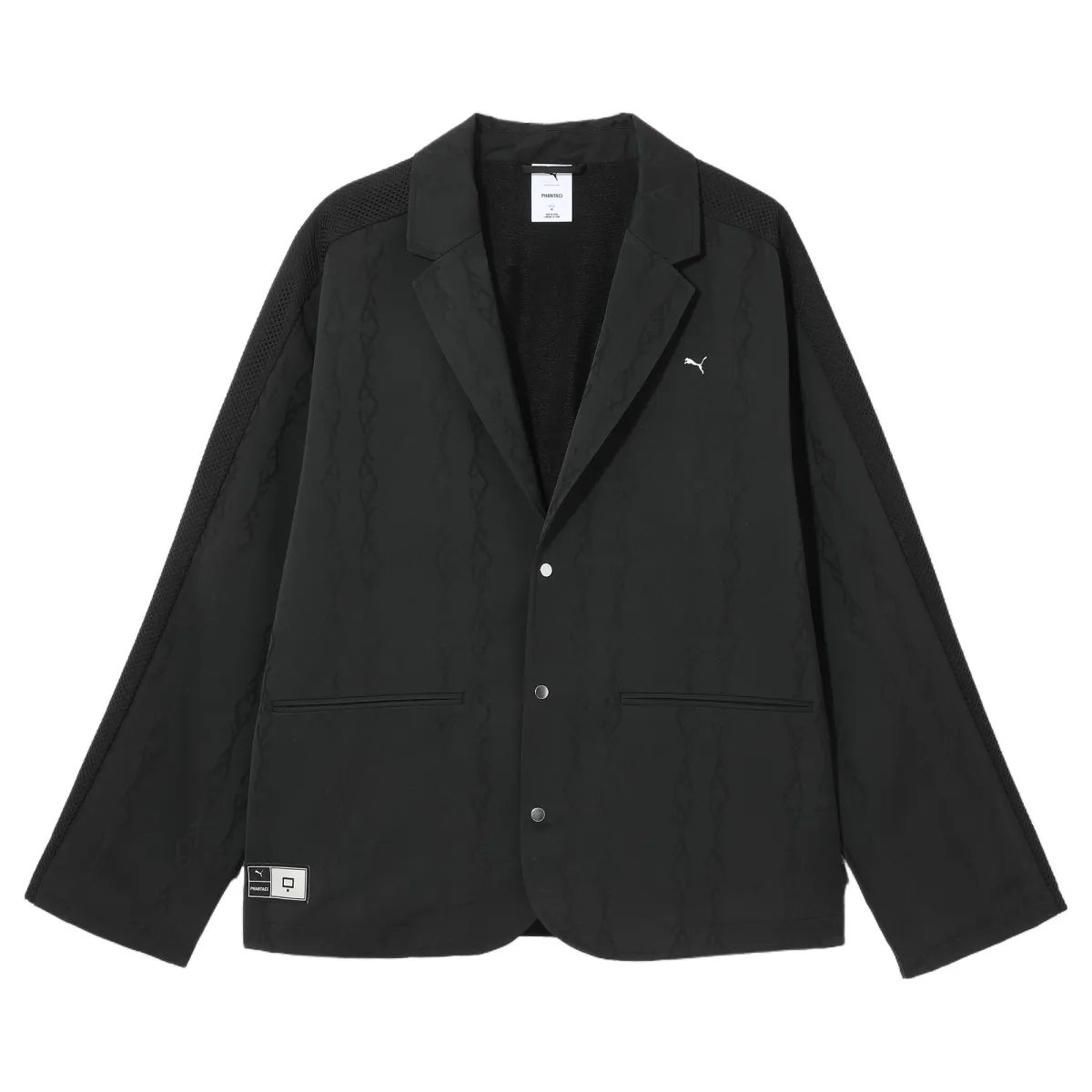 PUMA x PHANTACI T7WOVEN Blazer Fashion Minimalist Style Fleece Lined Thermal Business Suit Unisex Black