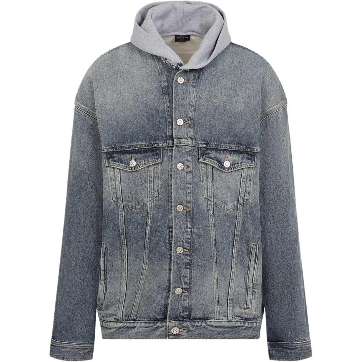 Balenciaga Logo Printed Hooded Jacket
