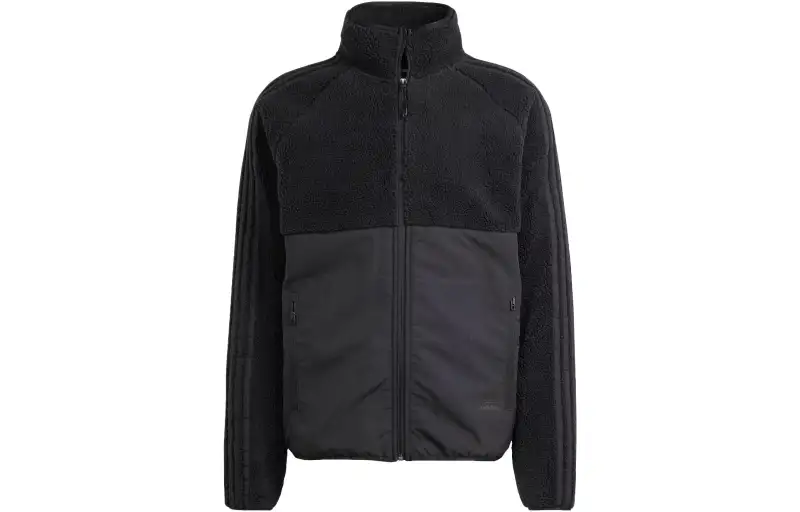 Adidas Originals Polar Fleece Full Zip Top Velvet feel Coat Men's Black