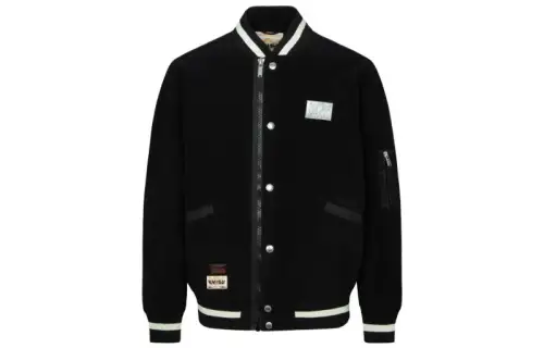 EVISU Jackets Men's Black Crew Neck Moderate Other