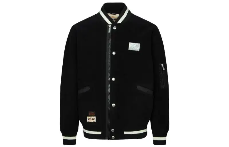 EVISU Jackets Men's Black Crew Neck Moderate Other