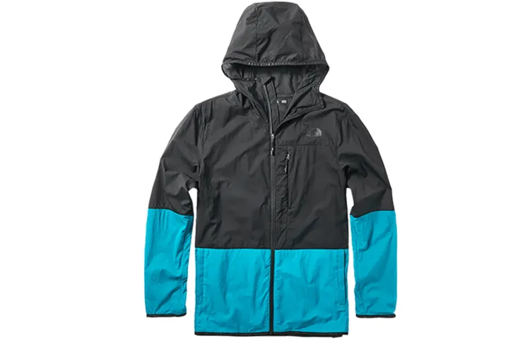 THE NORTH FACE Sun Protection Clothing Men's Black Green Hooded Moderate
