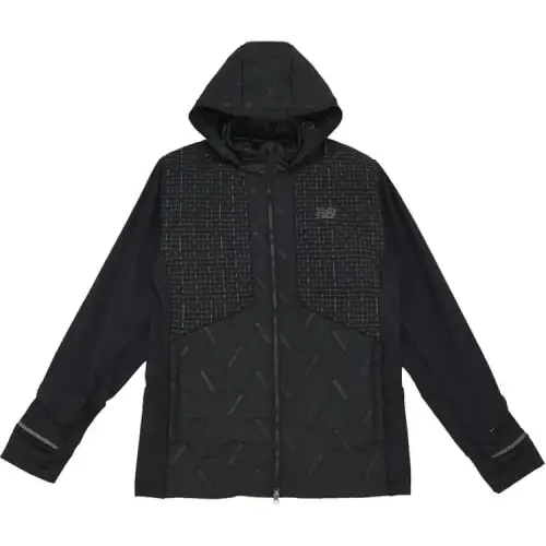 New Balance Jackets Men's Black Hooded Moderate Other