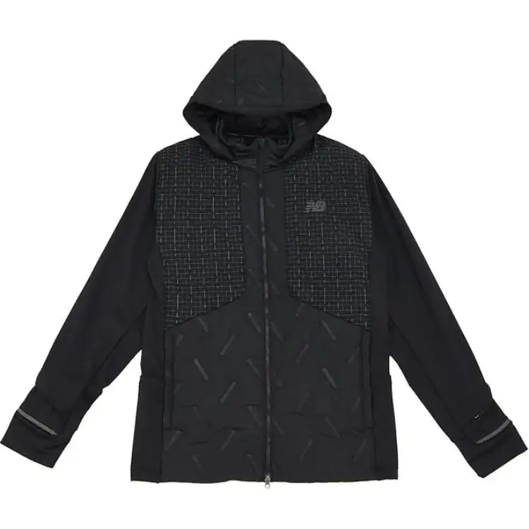 New Balance Jackets Men's Black Hooded Moderate Other