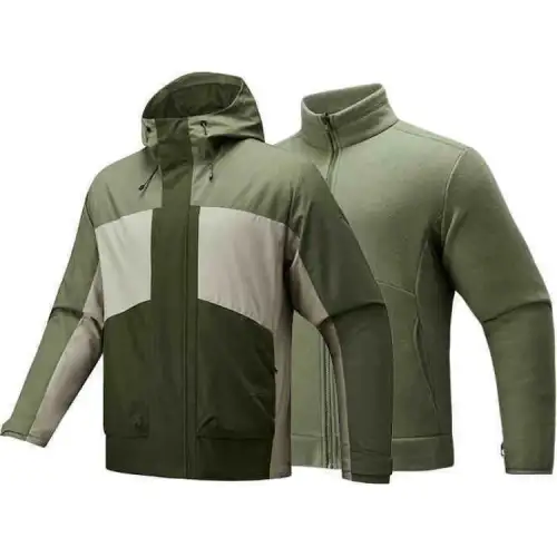Anta Outdoor Collection Men's Outdoor Collection, Comfortable Woven Water Repellent Sports Fleece Lined Two Piece Set
