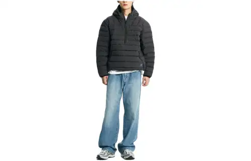 New Balance Down Jackets Men's Black Hooded Moderate Other