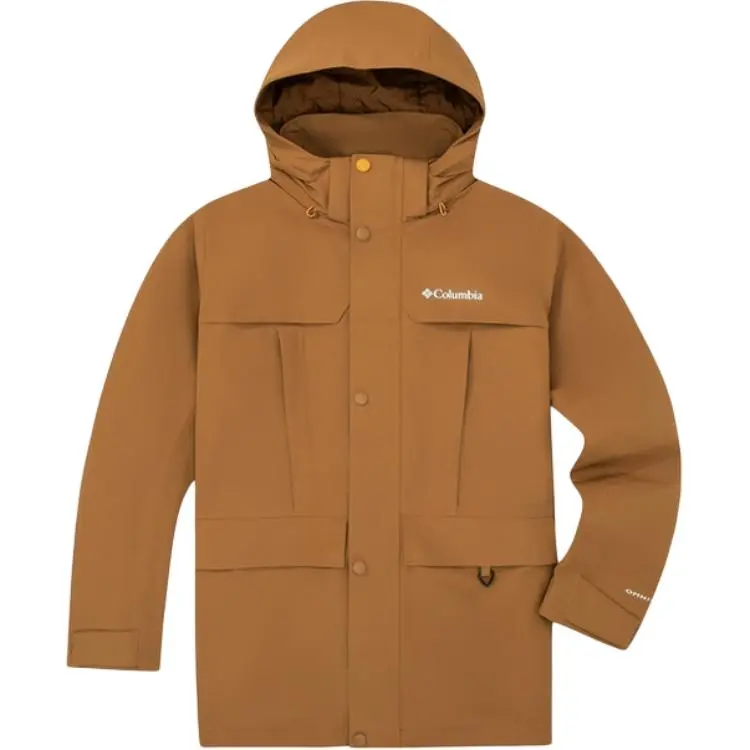 Columbia Transit Waterproof, Windproof, Breathable, And Thermal Windbreaker Jacket Men's Brown