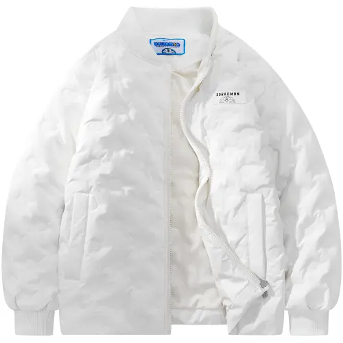 Doraemon Down Jackets Unisex Baseball Collar Thickened Down Jacket