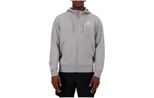 New Balance Essentials Stacked Logo French Terry Jacket Men's Gray