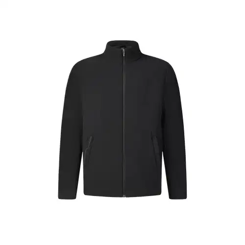 FILA Golf Minimalist Style Brand Logo Comfortable Fleece Lined Thermal Sports Puffer Jacket Men's Pitch Black