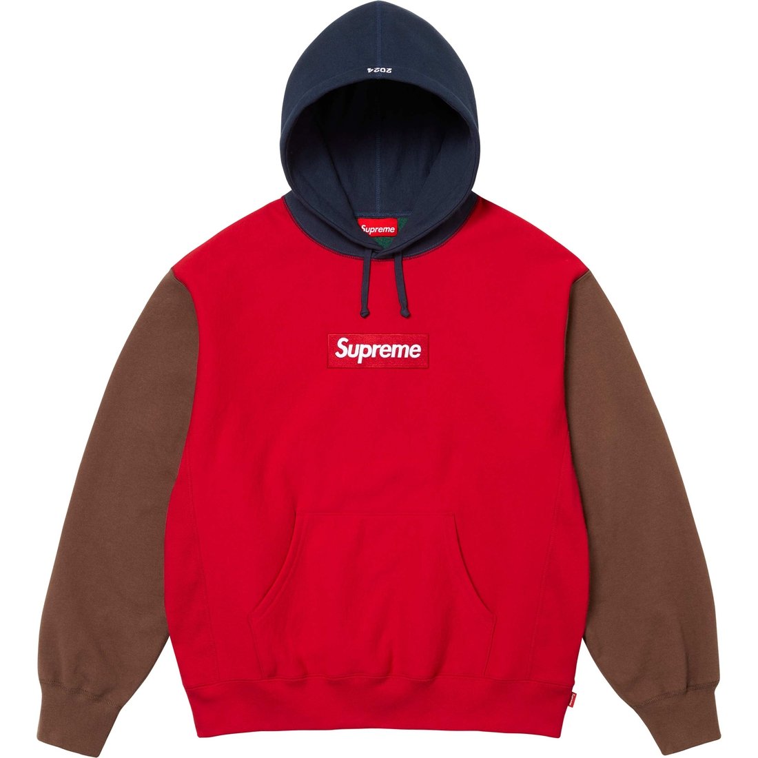 Худи Supreme Supreme FW24 Box Logo Hooded (красно-белое)