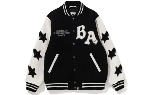 Bape A BATHING APE Relaxed Fit Varsity Jacket