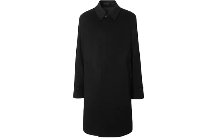Burberry Coats Men's Black Lapel Moderate