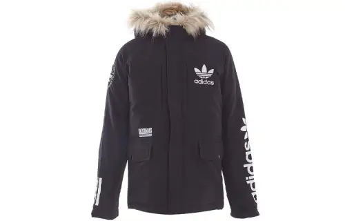 Adidas Originals Down Jackets Men's Black Hooded Moderate Other
