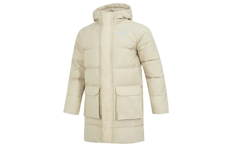 PUMA Down Jackets Men's Khaki Hooded Moderate Other