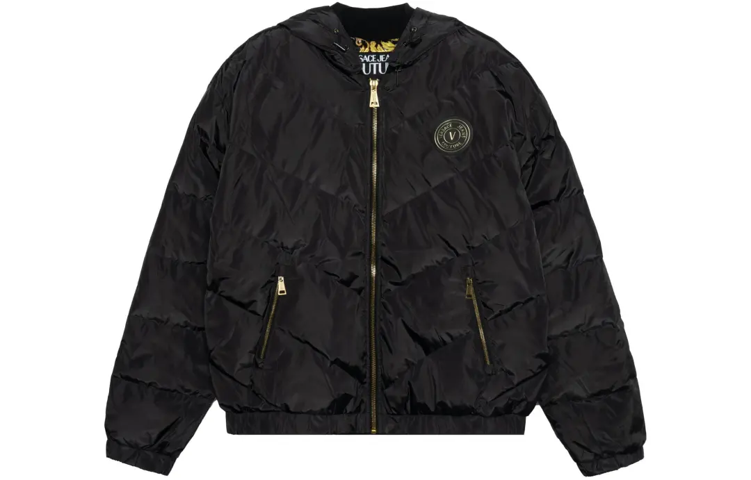 VERSACE JEANS COUTURE SS23 Down Jacket Men's Black