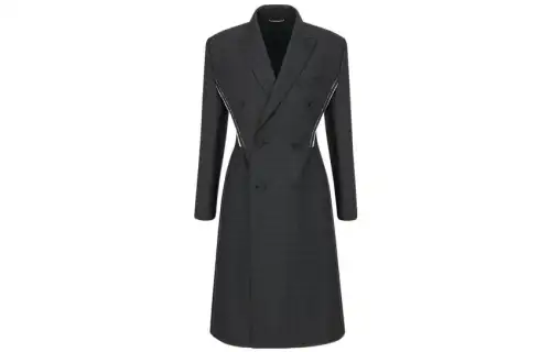 DIOR Coats Men's Gray Suit Collar Moderate