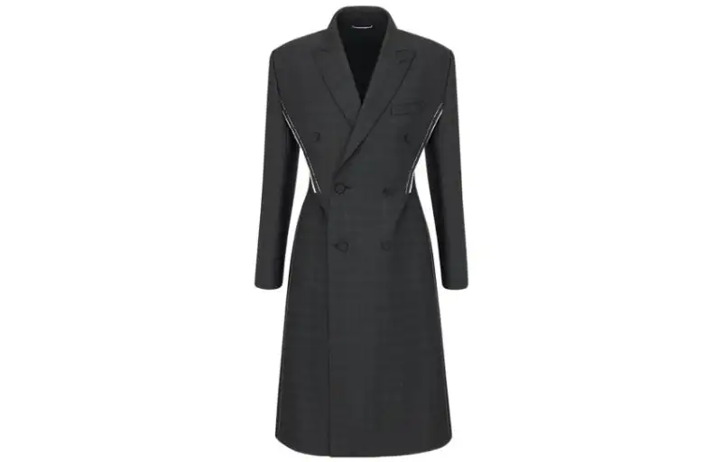 DIOR Coats Men's Gray Suit Collar Moderate