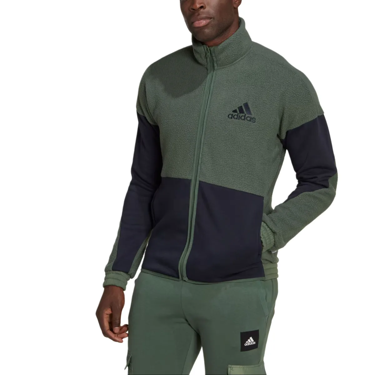 Adidas COLORBLOCK Jackets & Coats Men's Oxidized Green/Ink