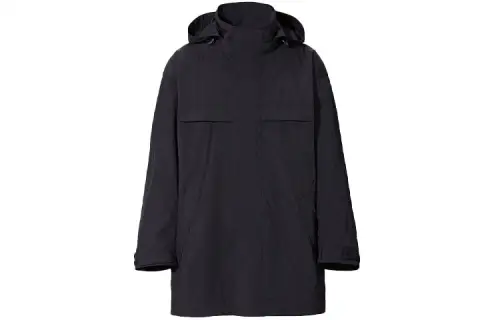UNIQLO Coats Men's Black Hooded Moderate