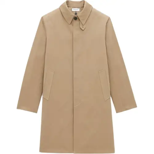 SAINT LAURENT Knee Length Long Sleeved Mackintosh Coat