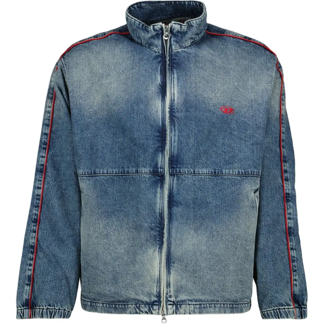 DIESEL Logo Embroidered Denim Jacket