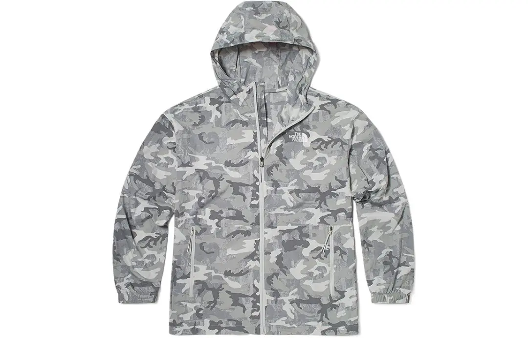 THE NORTH FACE Breathable UV Protection Sun Protection Clothing Men's White Camouflage