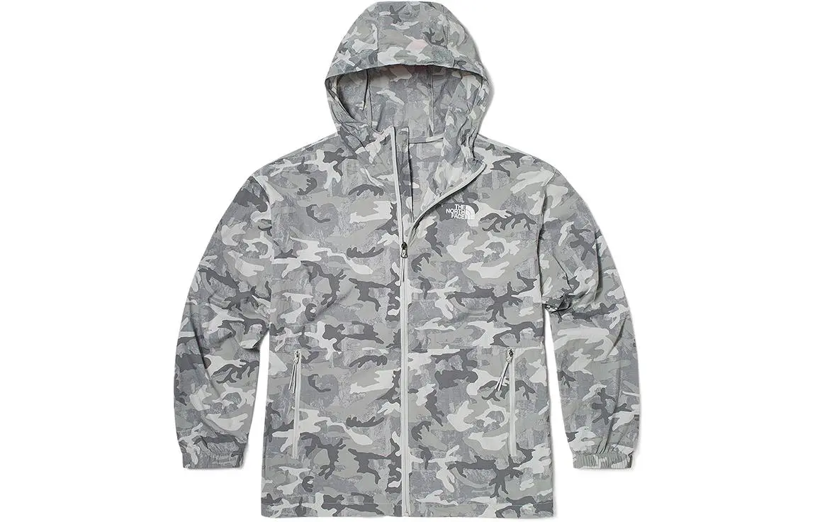 THE NORTH FACE Breathable UV Protection Sun Protection Clothing Men's White Camouflage