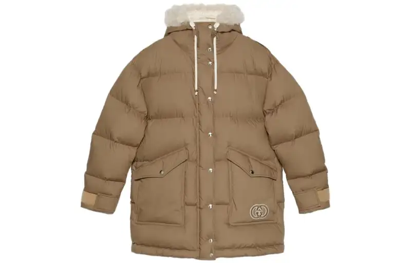 GUCCI Down Jackets Unisex Yellow Hooded Thickened Other