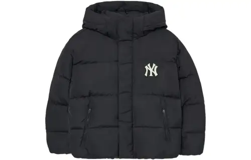 MLB Down Jackets Unisex Black Stand Collar Thickened Other