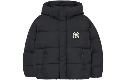 MLB Down Jackets Unisex Black Stand Collar Thickened Other