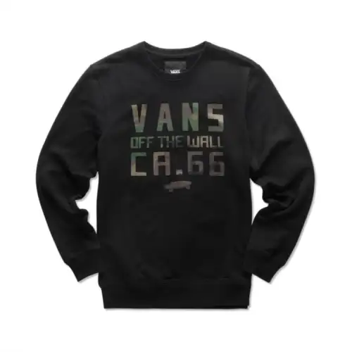 Vans Sweatshirts Unisex Black Crew Neck Moderate Regular