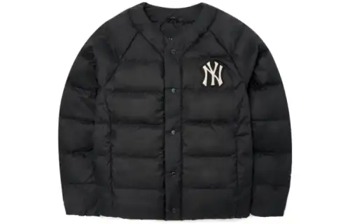 MLB Down Jackets Unisex Black Collarless Moderate