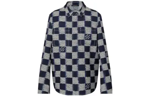 LOUIS VUITTON Pre Owned 2010s Damier Azur Shirt