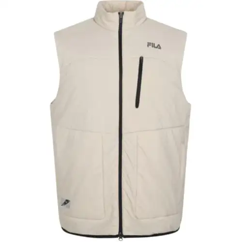 FILA Vests Men's White Stand Collar Moderate Other