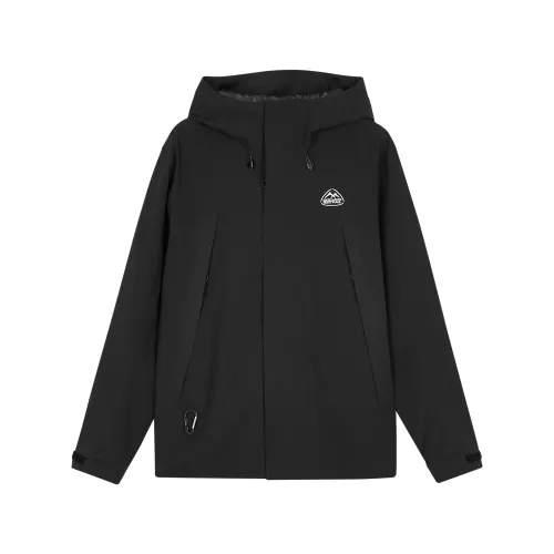 Skechers Windbreaker Jackets Men's Carbon Black/0018 Hooded Moderate