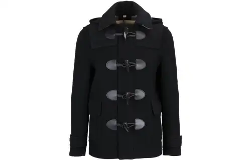 Burberry Coats Men's Black Hooded Moderate