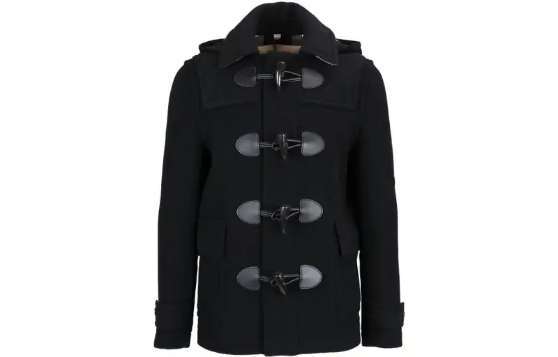 Burberry Coats Men's Black Hooded Moderate